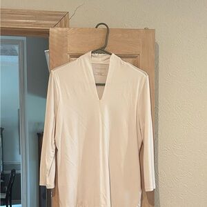Talbots Cream V-Neck Top